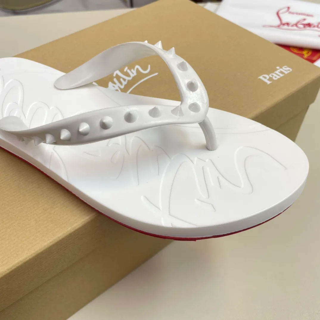 [CL red sole shoes] P: 260💰 size 38-45 Men's classic slippers, made on the official website 1:1, the original factory specializes in original materials ➖ OEM production ➖ Original ultra-light anti-slip outsole. Super fashionable and super comfortable, handsome on the feet, a must-have for men in summer! !